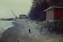 View south towards pump house construction